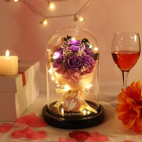Birthday Gifts for Women, Christmas Day Roses Gifts for Women - color: Purple