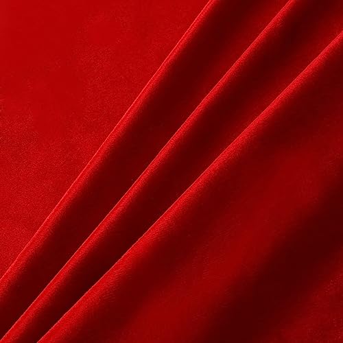 ELKCA Luxury Burgundy Red Velvet Curtain Valances for Living Room with Beads(59inch,1 Panel) - color: Burgundy Red, size: 59"W x 43"L (Pack of 1)
