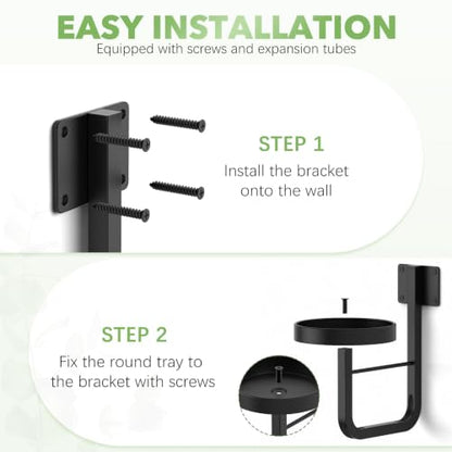 2 Pack Wall Plant Holder for Hanging Planters Indoor Outdoor Black - color: Black-2pcs15cm