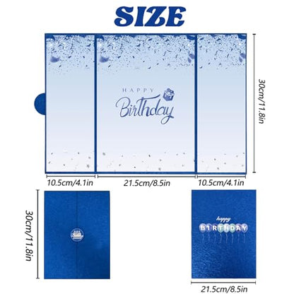 Crenics Blue Birthday Guest Sign in Book Alternative 18" x 12" - color: Blue