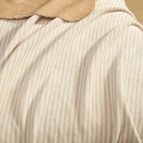 Laura Ashley - Reversible Throw Blanket for Couch 50x70, Soft Blanket - color: Oxford Stripe Beige