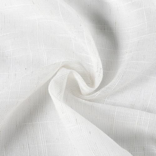 TWOPAGES Natural Pinch Pleated Sheer Curtains, 26" W x 84" L, 2 Panels - color: Natural, size: 26"W x 84"L (Pack of 2)