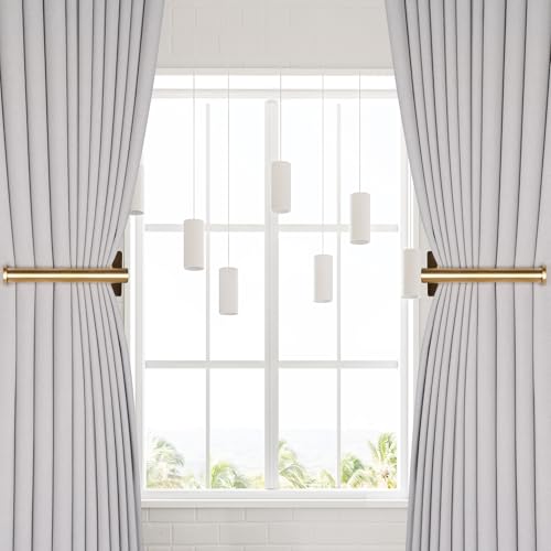 2 Pack No Drill Curtain Holdbacks Adhesive Curtain Tiebacks, Gold - color: Gold
