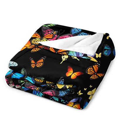 Butterfly Blanket Beautiful Butterfly Throw Blanket Ultra Soft Blankets Lightweight Cozy for Bed Couch Sofa 50"x40" - color: Butterfly 1, size: 50"x40"