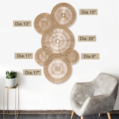 SOONOW Boho Wall Baskets Decor, 6 Pack (20", 17", 15", 13", 11", 9") - size: Extra Large