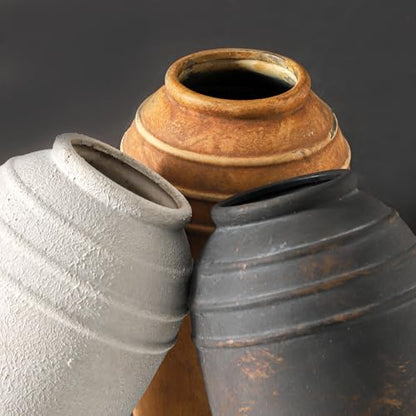 Rustic Farmhouse Flower Vase, 12.87 Inch Tall Ceramic Vase - color: 101-5-12.87in