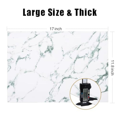 Homaxy PU Faux Leather Placemats for Dining Table, Set of 6, Marble - color: Marble