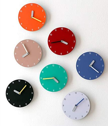 Stephanie Imports Modern Minimalist Teal & Yellow Wall Clock - color: Teal & Yellow