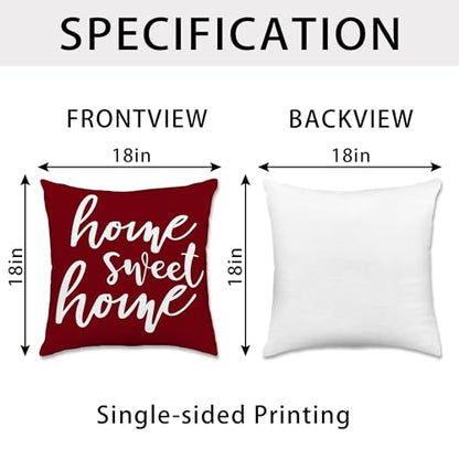 Hexagram Throw Pillow Covers 18x18, Burgundy Outdoor Pillow Covers Set of 4 - color: Burgundy, size: 18" x 18" (Pack of 4)