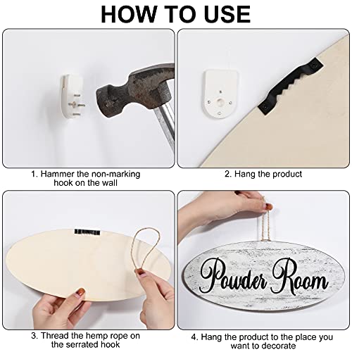 Queekay Powder Room Sign, Wooden Powder Room Decor Hanging Sign - style: Powder Room