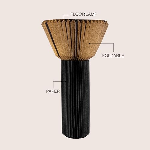 JONATHAN Y Archer Floor Lamp Modern Minimalist Mango Wood Base 37", Black - color: Black