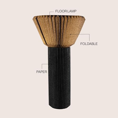 JONATHAN Y Archer Floor Lamp Modern Minimalist Mango Wood Base 37", Black - color: Black