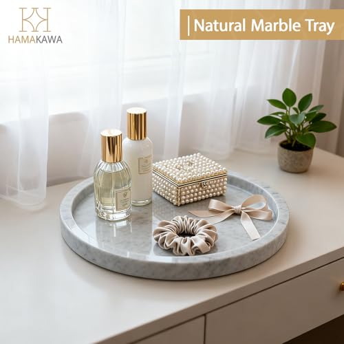 Italian Natural Marble Bathroom Vanity Tray - color: Carrara White