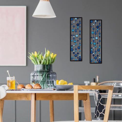 ShxTrade Geometric Metal Wall Decor - color: Blue