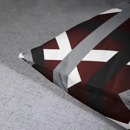 Emvency Throw Pillow Covers Set of 2, 18 x 18 Inch, Striped Retro Burgundy - color: Burgundy Red, size: 18" x 18" (Pack of 2)