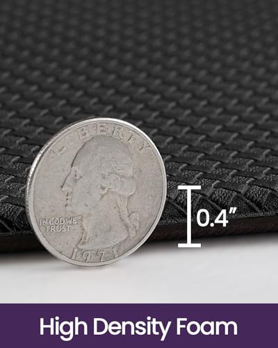 DEXI Kitchen Floor Mats Cushioned Anti Fatigue, 23x86 Standing Runner Rug - color: Black, size: 86"l X 23"w X 0.4"th