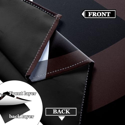 weesire Black and Brown Blackout Curtains, 52 x 84 Inch, Grommet, 2 Panels - color: P1-brown, size: 52"W x 84"L (Pack of 2)