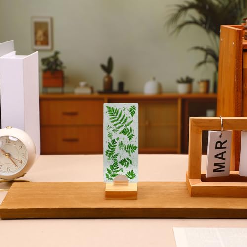 Kathfly 4 Pcs Mini Wood Adjustable Glass Art Stands Display Easel - color: Wood, size: 7 x 5 x 1.5 cm