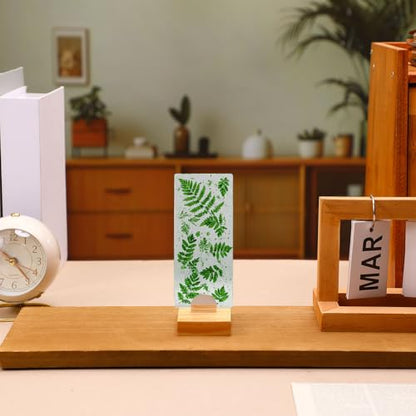 Kathfly 4 Pcs Mini Wood Adjustable Glass Art Stands Display Easel - color: Wood, size: 7 x 5 x 1.5 cm