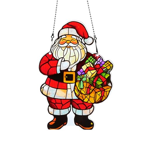 Christmas Ornaments Colorful Window Hanging Decorations Home Wall Decor for Indoor Outdoor - color: Christmas
