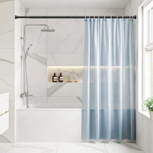 1Pcs Spring Tension Curtain Rod, Black Tension Rod 30-62 Inch - color: Black, size: 30-62inch（1PCS）