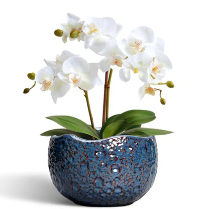6 Inch Plant Pot, Ceramic Pots for Plants, Retro Blue - color: Retro Blue, size: 6.2 Inch