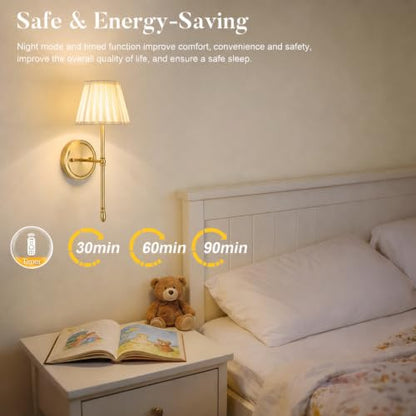 Battery Operated Wall Sconces with Dimmable Led Bulds and Remote - color: Gold