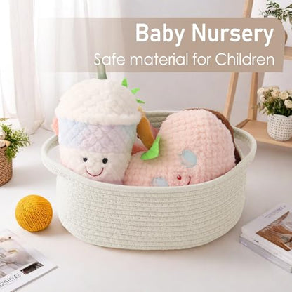 JMvicyroam Small Woven Basket, Empty Gift Basket, White/2 Pack - color: White, size: 2 Pack