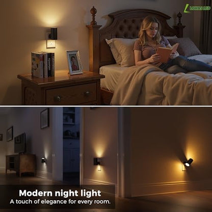 L LOHAS LED Night Light, Night Lights Plug into Wall, 5 Colors, Dimmable - color: 5CCT, size: 2 Pack