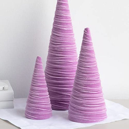 Your Heart's Content Set of 3 Lavender Velvet Trees (Lavender) - color: Lavender