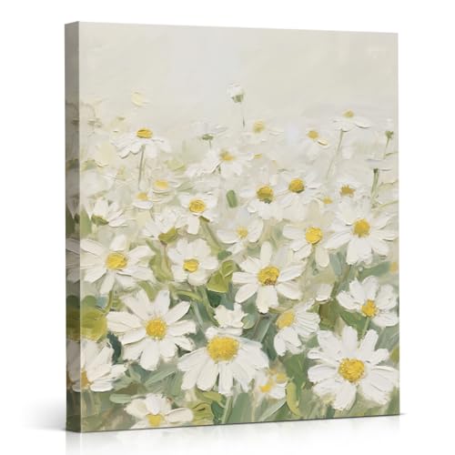 APOHBGV Vintage Meadow Floral Canvas Wall Decor, Retro Wildflower Scenery Country House Art, Rustic Cottage Farmhouse Nature Decoration Suitable for Living Room Bedroom Kitchen Bathroom, 8x10 Inch - color: Home03