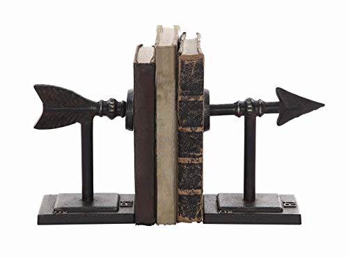 Creative Co-Op Decorative Cast Metal Arrow Bookends, Bronze Finish - color: Bronze