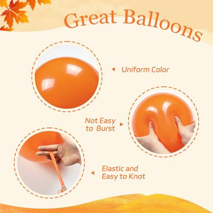 60pcs 12inch Fall Balloons with Burgundy Gold Burnt Orange Balloons - color: Burnt Orange Burgundy