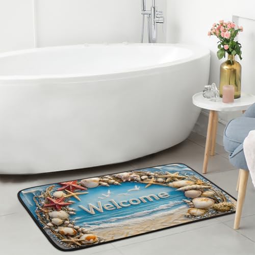 Beach Summmer Kitchen Rug Non-Slip Indoor Carpet Absorbent Welcome Mat - color: A:a-8