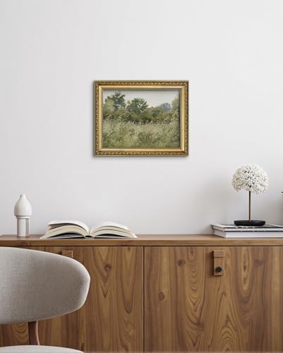 AIMAILON Framework Spring Wildflower Pattern, Impressionist Style 8x10 - color: Green Countryside Scenery, size: 10"L x 8"W