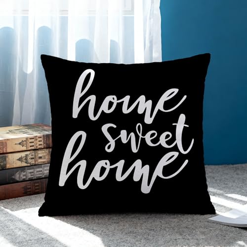 Hexagram Throw Pillow Covers 18x18, Black Outdoor Pillow Covers Set of 4 - color: Black, size: 18" x 18" (Pack of 4)