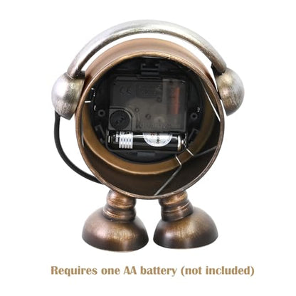 Ikee Design Gold DJ Desk Clock Modern Mantel Small Table Clock