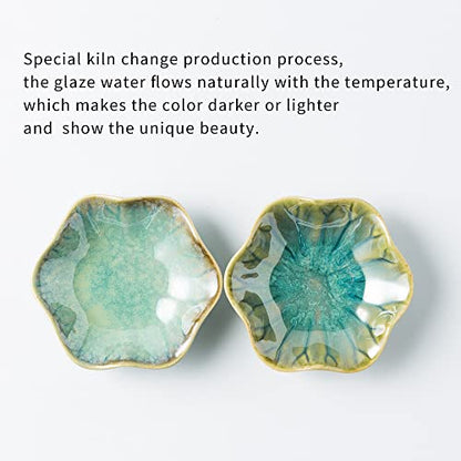 BEUNAIZER Jewelry Dish Tray, Ring Dish, Ceramic Trinket Tray, Key Bowl - color: Emerald Green