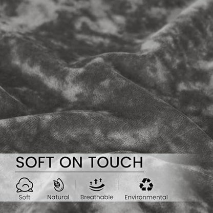 PHF Truly Velvet Zippered Body Pillowcase, No Insert, 1 Pack Ultra Soft Breathable Pillow Sham Cover with Zipper, 20"X 54" Long Luxury Cozy Warm Fuzzy Flannel Body Pillow Case, Charcoal/Dark Grey - color: Dark Grey, size: 54" x 20" (Pack of 1)