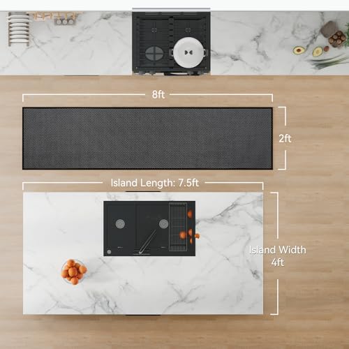 YDKGL Hallway Runner Rug Extra Long Kitchen Runner Washable Black 2x8 ft - color: Black, size: 2' x 8'