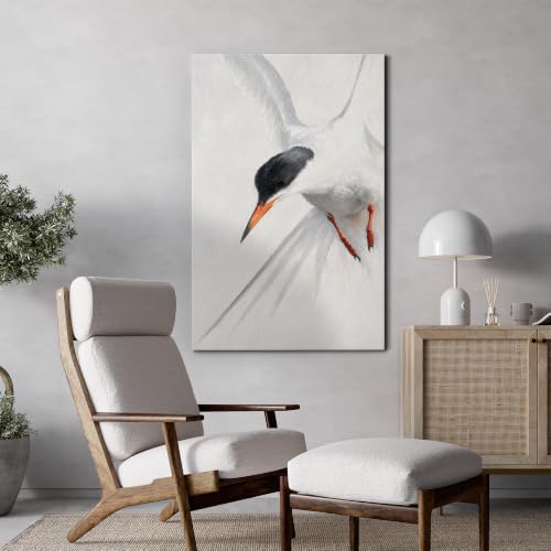 wall26 Canvas Print Wall Art Flying Tern Seabird Photography Realism Chic Multicolor for Living Room, Bedroom, Office - 12"x18" - color: A33-2608-ANG02, size: 18"L x 12"W