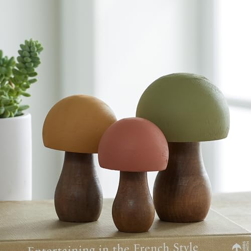 Your Heart's Content Wood Mushrooms, Set of 3 (Woodland Paint 3) - color: Woodland 3