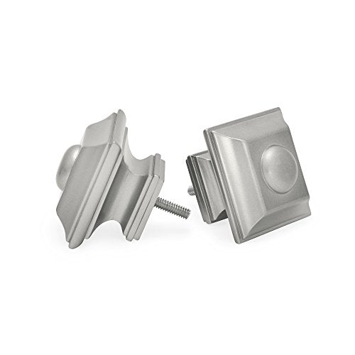 Ivilon Drapery Treatment Window Curtain Rod - Square Design 1 1/8 Rod. 72 to 144 Inch. Satin Nickel - size: 72 to 144 in.