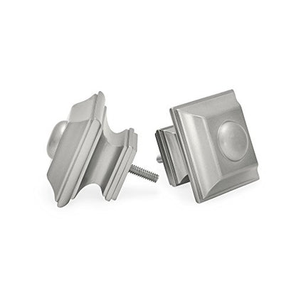 Ivilon Drapery Treatment Window Curtain Rod - Square Design 1 1/8 Rod. 72 to 144 Inch. Satin Nickel - size: 72 to 144 in.