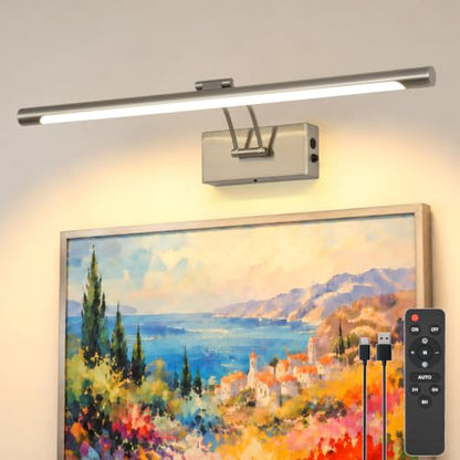 Battery Operated Picture Light for Wall,Brushed Nickel 23.6-Inch - color: Brushed Nickel, size: 23.6 Inch