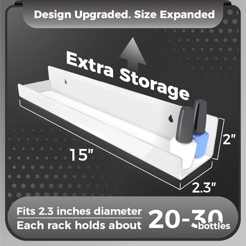 4 Pack 15 Inch White Acrylic Floating Wall Shelves, Kids Bookshelf - color: 15in-whtie