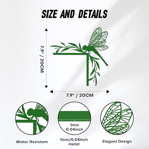 Rajukit Green Dragonfly Wall Art, Door Frame Decor - color: Green