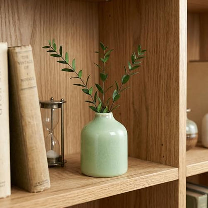 Sunddo Small Green Ceramic Bud Vase, 4 inch - color: Green, size: 4 inch