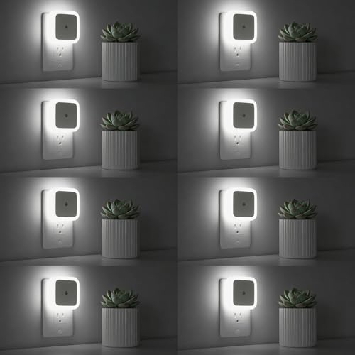 Sujeet Night Light, Night Lights Plug into Wall 8-Pack, Nightlight Plug in Night Light, Dusk to Dawn Night Lamp Led (Soft White) - color: Daylight White
