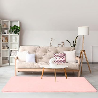 Amearea Modern Soft Hallway Runner Rug, 2x6 Feet Pink Washable Runner Rugs - color: Pink, size: 2' x 6' (Runner)